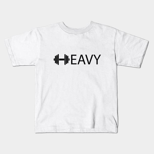 Heavy typographic logo design Kids T-Shirt by DinaShalash